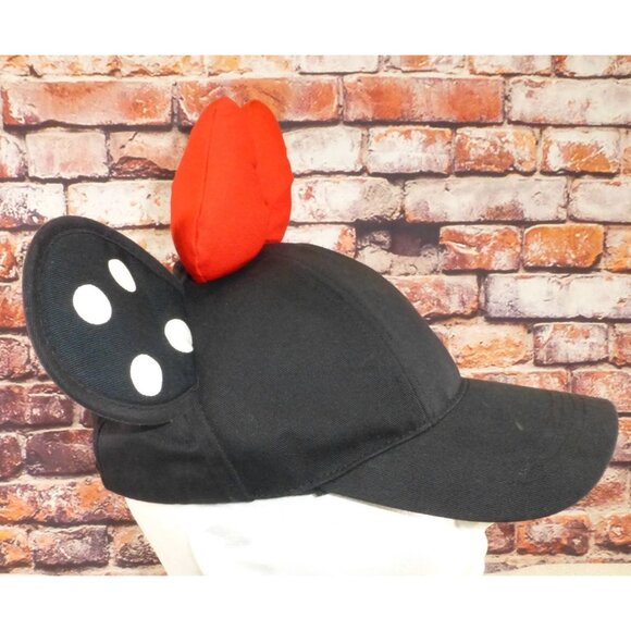 Disney Parks Minnie Mouse Black Hat With Polka Dot Ears & Red Bow - Adult Size 5 - Picture 2 of 8
